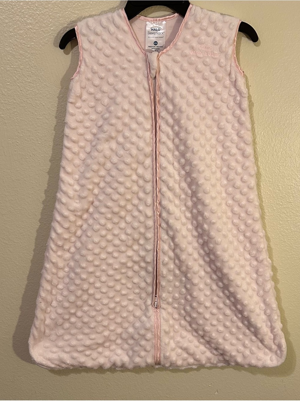 HALO Pink Textured Sleeveless Sleep Sack 6-12 Months